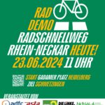 ADFC – Sonntag, 23. Juni 2024: Fahrraddemo nach Schwetzingen, zuvor Rad-Sternfahrt nach Heidelberg