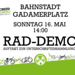 Fahrraddemo Radentscheid am 16. Mai