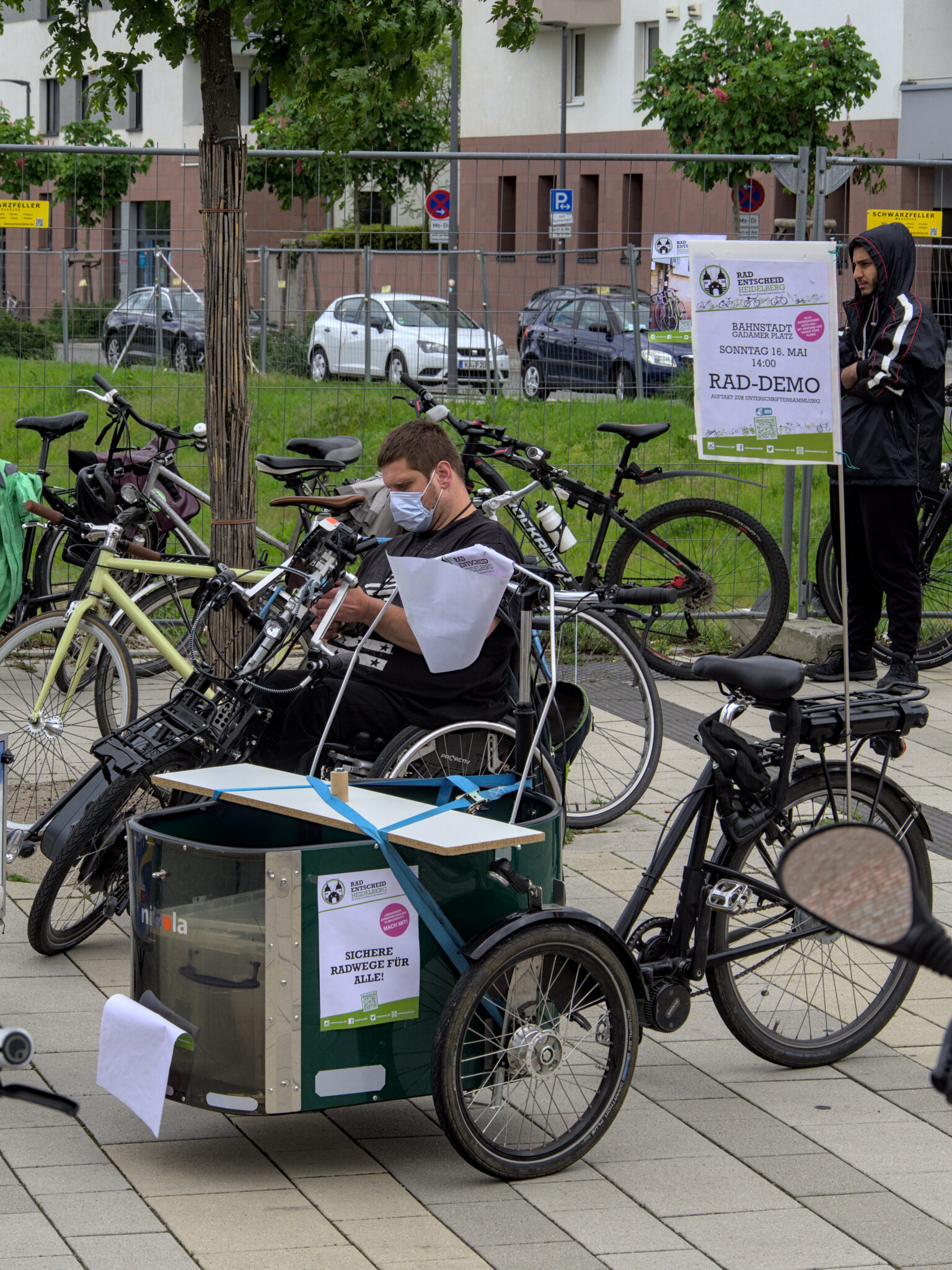 Erste FahrradDemo des Radentscheid Heidelberg