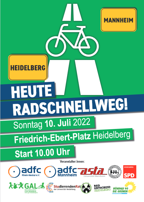 Rede auf der Rad-Demo „Heute Radschnellweg!“, 10. Juli 2022
